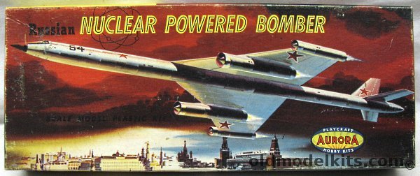 Aurora 1/182 Russian Nuclear Powered Bomber (M-50 M-52 Bounder) - Playcraft Issue, 128 plastic model kit